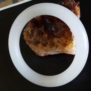 62mm genuine white jade bangle